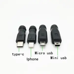 Cavo di Ricarica USB Convertitore Micro USB Mini USB a Tipo C Maschio a DC 5.5*2.5 millimetri Femminile del Convertitore