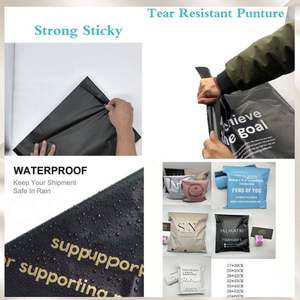 Enveloppes d'expédition personnalisées avec logo, 100 pièces, pochettes d'expédition, sacs d'expédition noirs et blancs, grands sacs d'expédition en polyéthylène pour vêtements avec motifs - Product Image 4