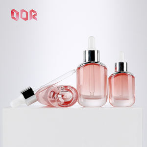 Botella de Vidrio Rosa con Gotero, Diseño Cilíndrico, para Aceites Esenciales, Suero, 15ml, 30ml, 50ml, Envases Cosméticos, Crema Facial para el Cuidado de la Piel - Product Image 3