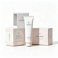 Boîte d'emballage cosmétique personnalisée en carton blanc avec double insert et fond à verrouillage, petite boîte en papier, vente en gros, design sur mesure