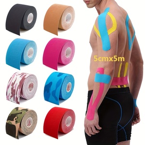Bande élastique de kinésiologie pour soutien du genou - 5 m de longueur, 5 cm de largeur, bandes adhésives médicales auto-adhésives pour le sport - Product Image 1