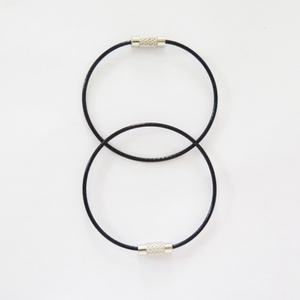 พวงกุญแจลวดสแตนเลสสีดำแบบเกลียวล็อค ยี่ห้อ YIWANG ขายส่ง - Product Image 4