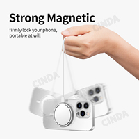 Adhesivo de anillo magnético negro Premium Compatible con iPhone para Samsung Otros anillo adaptador de carga inalámbrica para teléfono móvil Acc