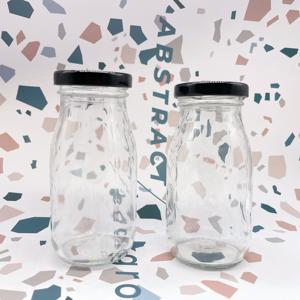 Bouteille de lait ronde vide de 200ml, bouteille de jus, bouteille de boisson avec bouchon à vis - Product Image 3