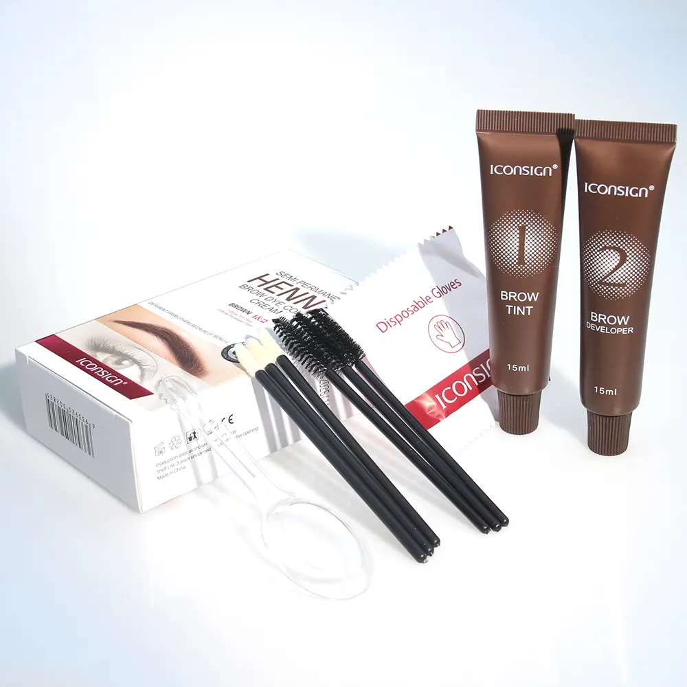 Henna Augenbrauen profession elle Kit Augenbrauen Farbstoffe Wimpern Farbe Stirn Haut Tönung