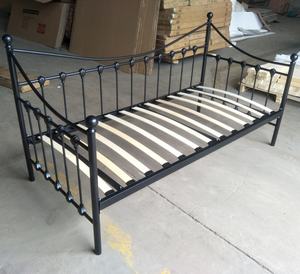 Meuble de salon en métal noir, <span class=keywords><strong>lit</strong></span> de jour, avec caddie coulissant, cadre de canapé - Product Image 4