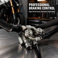Cybern Universal Motorcycle Front Combined Braking System CBS Control Valve Hydraulic Brake Hose Electric Scooter Safety Upgrade