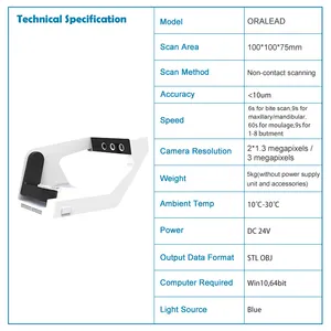 Exocad Digital Blue Light Dental Scanner 3d Desktop CAD CAM Scanner In Lab White/Black