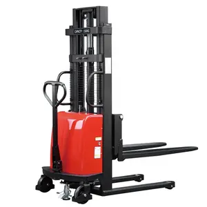 Bán điện Pallet Stacker đạt Fork straddle chân tự tải xe nâng Jack Lift hoàn toàn Walkie nâng lên