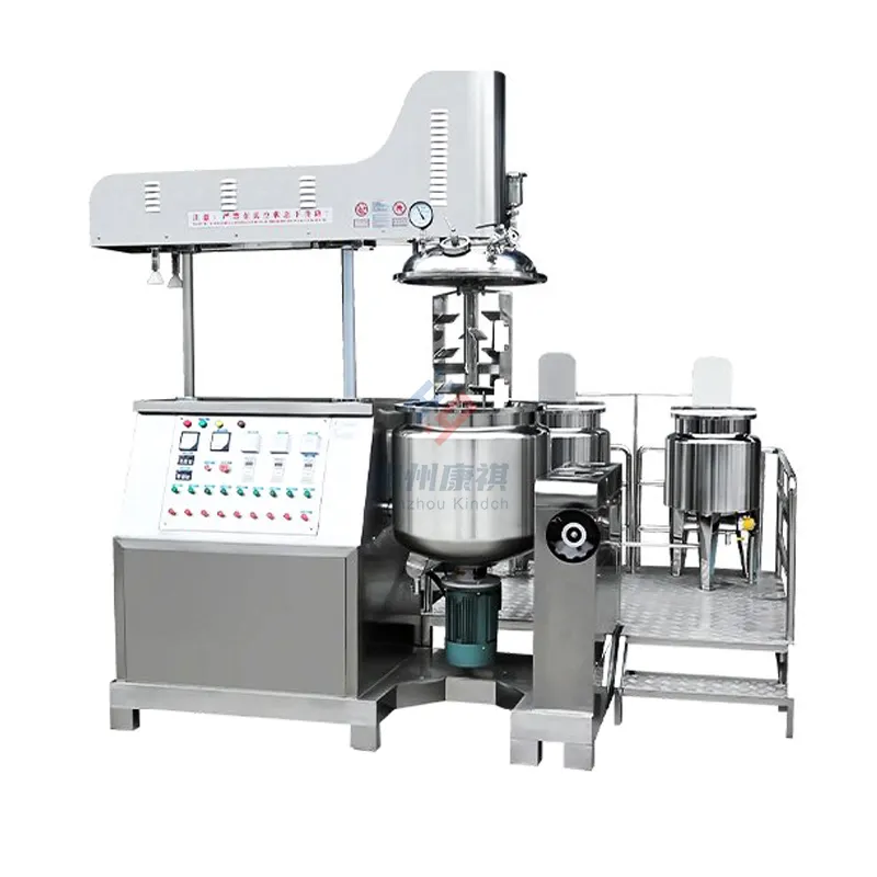 Kozmetik krem cilt losyonu homojenleştirici mikser vakum emülsifiye makinesi