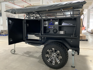 Viral 2025 Du chantier au camping Remorque utilitaire multifonction avec rangement résistant aux intempéries <span class=keywords><strong>Attelage</strong></span> à dégagement rapide - Product Image 5