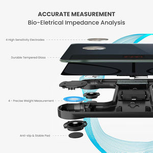 शरीर के वजन के स्वास्थ्य विश्लेषक इलेक्ट्रॉनिक पैमाने पर 180 किलोग्राम शरीर के वजन स्वास्थ्य विश्लेषक इलेक्ट्रॉनिक स्केल डिजिटल - Product Image 5