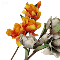 Ensemble de Branches de Fleurs Artificielles en Mousse - Magnolia et Gladiolus Rétro Automne