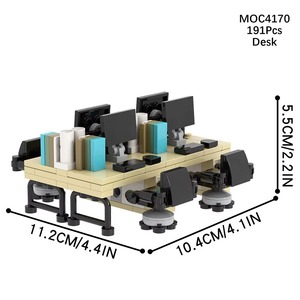 Ensemble de bureau et chaise de la série City MOC4170, 191 pièces, pour salon, à assembler soi-même, briques en plastique ABS, jouets de construction, 14 ans et plus - Product Image 6