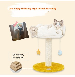 Luxuriöser Katzenbaum Klettergerüst Sisal Holzkratzbaum Süßer Blumen-Typ für Kleine und Große Katzen Perfekter Haustier-Katzenbaum Weihnachten - Product Image 4