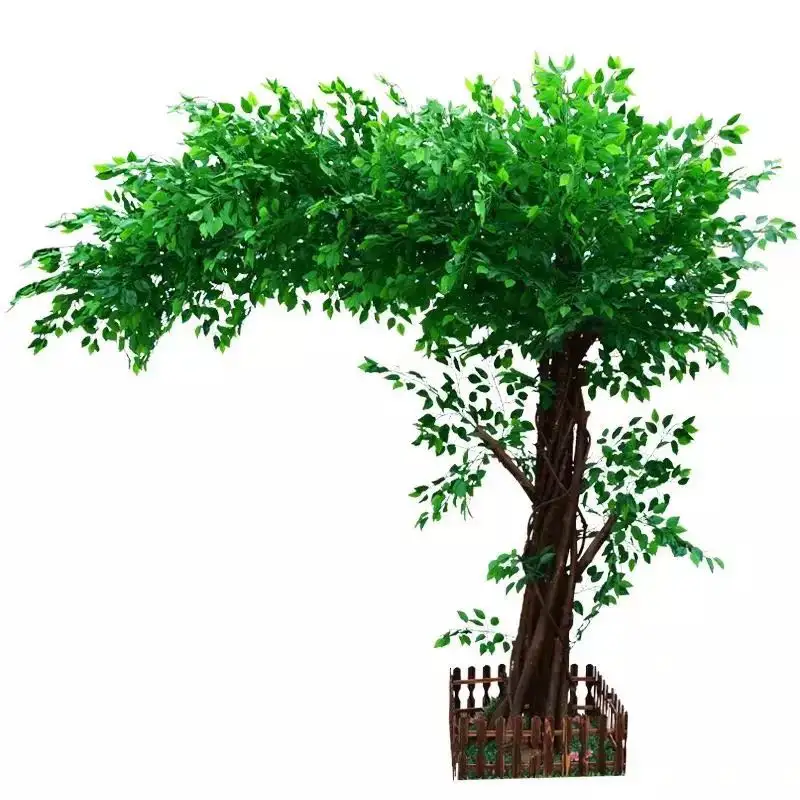 Artificial Ficus Tree Decoration Half Shape Indoor and Outdoor Banyan Tree