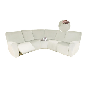 <span class=keywords><strong>Housse</strong></span> de canapé en velours extensible blanc imperméable de haute qualité, <span class=keywords><strong>prix</strong></span> de gros pour la décoration intérieure, incluse fauteuil inclinable - Product Image 1