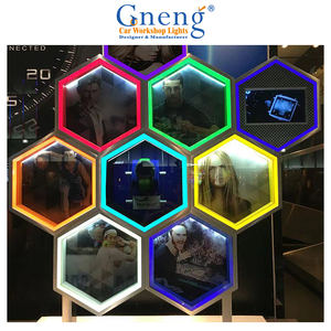 Luz <span class=keywords><strong>Led</strong></span> Rgb Hexagonal personalizada, moderna, para Club, taller, gimnasio, tienda, Bar, luz RGB - Product Image 5