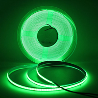 SXZM 480Leds/m 8MM 12/24V Lampu Strip Fleksibel Linier Merah Putih 5K COB LED Pencahayaan Langit-langit Dalam Ruangan Dekorasi Bodi Tembaga