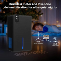 Deshumidificador de Aire Inteligente con Wifi, Portátil, con Tanque de Agua de 2.5L, para Uso Doméstico, para Dormitorio, Absorbe la Humedad y la Elimina, Marca HASHONE