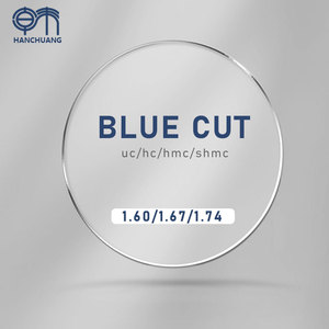 Chất lượng cao 1.56 chỉ số ảnh màu xám xanh shmc ống kính quang học chống màu xanh ánh sáng màu xanh khối aspheric vật liệu nhựa photochromic - Product Image 1