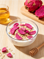 FD Rode Drakenvrucht Schijfjes Gemaakt van Puur Vers Rood Pitaya Vlees Knapperige Suikervrije Chips voor Yoghurt Cake Decoratie