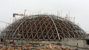 Mái vòm lưu trữ thép không gian Khung ánh sáng loại xây dựng cấu trúc cho than khô đổ bao gồm hàn cắt uốn dịch vụ - Product Image 4