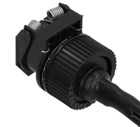 Adaptateur allume-cigare 12V câble rouge et noir avec couvercle à ressort pour motos et bateaux