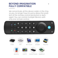 Télécommande vocale intelligente-compatible avec Alexa et Google Home Remplacement de la télécommande Smart TV