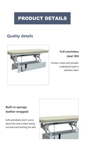 Ziekenhuismeubilair HF-776 Comfortabel Wit In Hoogte Verstelbaar Elektrische Onderzoekstafel Onderzoeksbed - Product Image 3