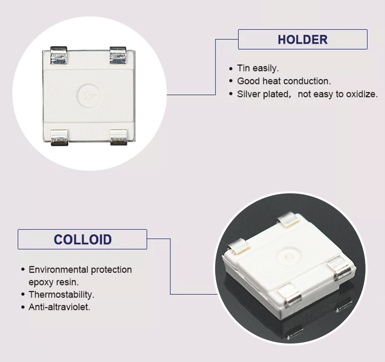 Addressable Individual IC built-in smd 5050 RGB 4PIN sk6812/WS2812/lc8812b compatible RGB LED Chip
