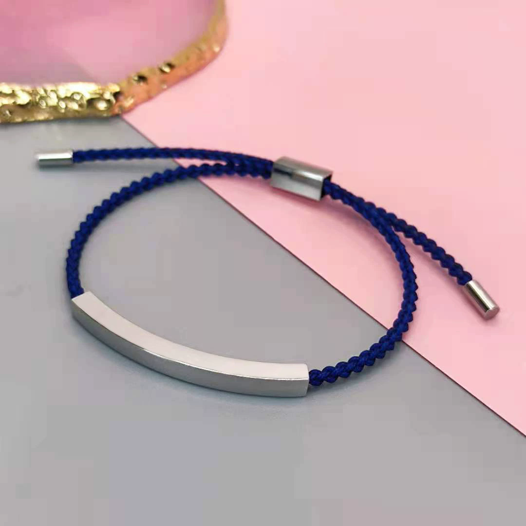 Silver Curved Plate+Blue string