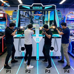 เครื่องเล่นเกมยิงปืน Gatling แบบ VR เชิงพาณิชย์ ศูนย์รวมความบันเทิงแบบครบวงจร แฟรนไชส์อาร์เคด - Product Image 5