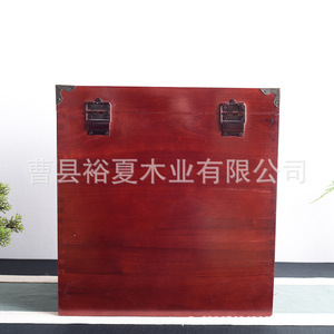 Rustic Camphor Wood Genealogy Box Rectangle Solid Wood Storage Box With Dragon Design For Family <b>Records</b> - Product Image 3