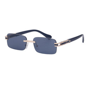 Gafas de Sol Cuadradas Sin Marco Personalizadas, Unisex, Lentes Negras de PC, UV400, Ligeras, Estilo Instagram, para Conducir, a la Moda - Product Image 3