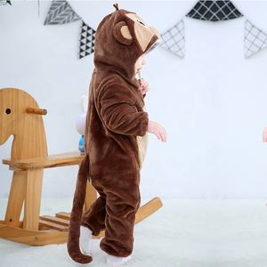 MICHLEY Vente en Gros OEM pour Enfants Combinaisons Garçon Singe Marron Dessin Animé <span class=keywords><strong>Costume</strong></span> Animal Pyjamas Bébé Printemps et Automne - Product Image 4
