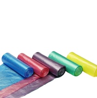 Sacs poubelles jetables en gros sur rouleau avec cordon de serrage, conception à point de rupture, sacs à déchets en plastique