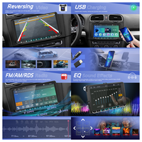 Lecteur MP5 Podofo 2Din 9 pouces pour Volkswagen Autoradio Radio de voiture CarPlay sans fil et Android Auto BT Commande au volant