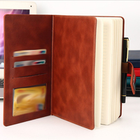 Agenda personnel A5 A4 avec reliure à 6 anneaux Carnet en cuir PU Journal intime à couverture rigide personnalisé avec porte-stylo