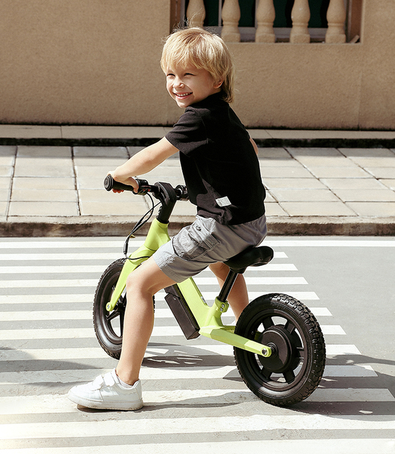 100w Children Bicycle 12 Inch Electric Balance Bike Without Pedal and Removable Safe Battery to Charge