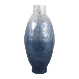 Vaso alto testurizzato sfumato per l'arredamento del soggiorno, vaso contemporaneo per fiori da esporre su tavolo in casa o in ufficio - Product Image 1