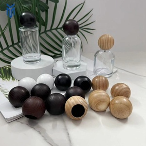 Tappo di profumo rotondo in legno all'ingrosso tappo di profumo in zama tappo di legno per bottiglia di profumo - Product Image 2
