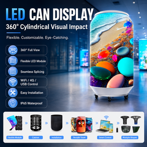 Écran LED P2.5 haute résolution pouvant afficher une vue à 360 degrés, écran LED en forme de canette de soda pour bar, club, promotion de marque, publicité vidéo HD - Product Image 2
