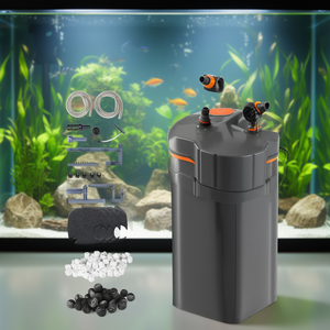 Filtre à cartouche 528 GPH pour aquarium de 200 gallons, 20 W, ultra silencieux, octogonal, en plastique, ensemble automatique, emballage inclus - Product Image 2