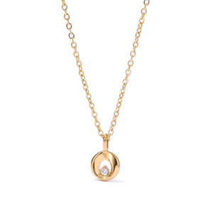 Collar con Colgante de Aro Circular Asimétrico con Circonitas, Acero Inoxidable 316L, Baño PVD en Oro y Plata, Antideslustre, Joyería Minimalista para Mujer, OEM - Product Image 6