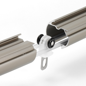 Reinforced Aluminum Curtain Rail, Straight Sliding Design Strong Load Capacity Wall Mount Hardware - Product Image 2