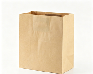 Handleless kraft paper bag made of thickened food grade kraft paper with heat pressing forming process sturdy shape - Product Image 4