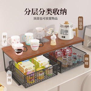 Office Organizer <b>Desktop</b> Storage Rack 2 Tier Metal Drawer Cabinet For Office Kitchen Bedroom Bathroom Storage - Product Image 5
