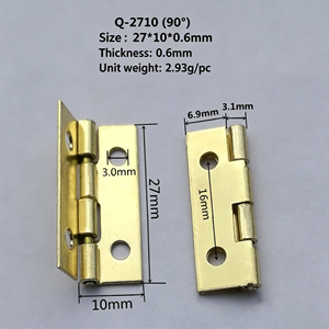 90 °   Charnière miniature imitation or, accessoires métalliques pour porte, fenêtre, boîte à bijoux, coffret cadeau, artisanat DIY, <span class=keywords><strong>armoire</strong></span> de rangement - Product Image 6