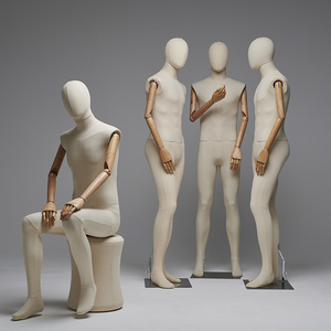 Maniquí de pie realista al por mayor de fábrica, maniquí con brazos de madera para <span class=keywords><strong>hombre</strong></span>, maniquí de <span class=keywords><strong>cuerpo</strong></span> <span class=keywords><strong>entero</strong></span> de lino para <span class=keywords><strong>hombre</strong></span>, <span class=keywords><strong>cuerpo</strong></span> completo - Product Image 2